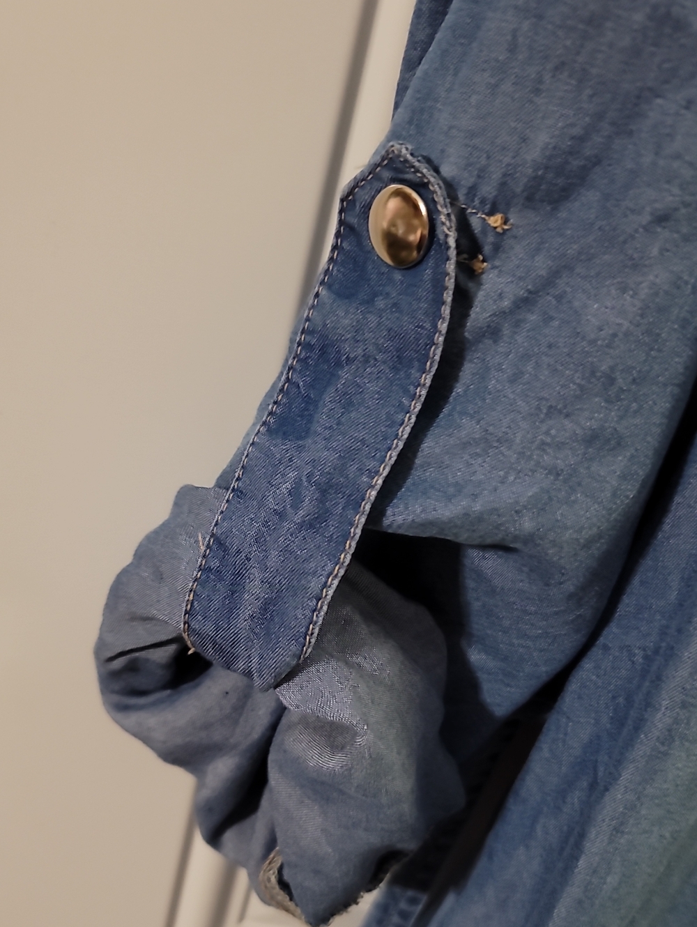 Denim Color Long Duster - Picture 7 of 11